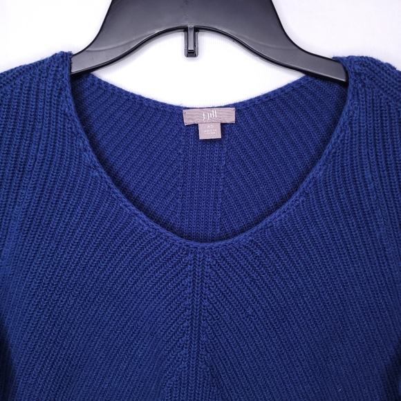 J. JILL Women's Royal Blue Ribbed Pullover Sweater XS - Picture 2 of 11